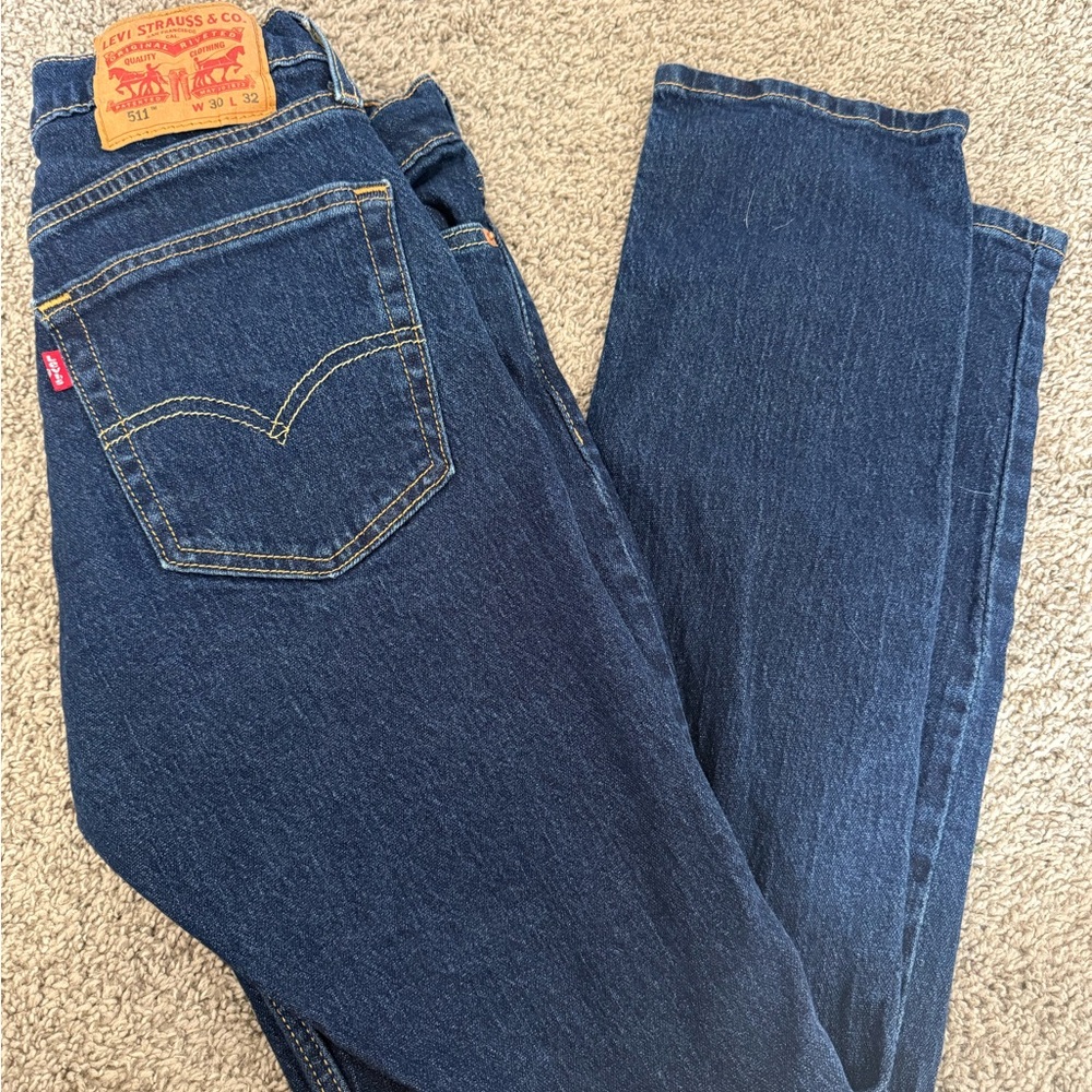 Levi's Dark Blue Straight-Leg Jeans